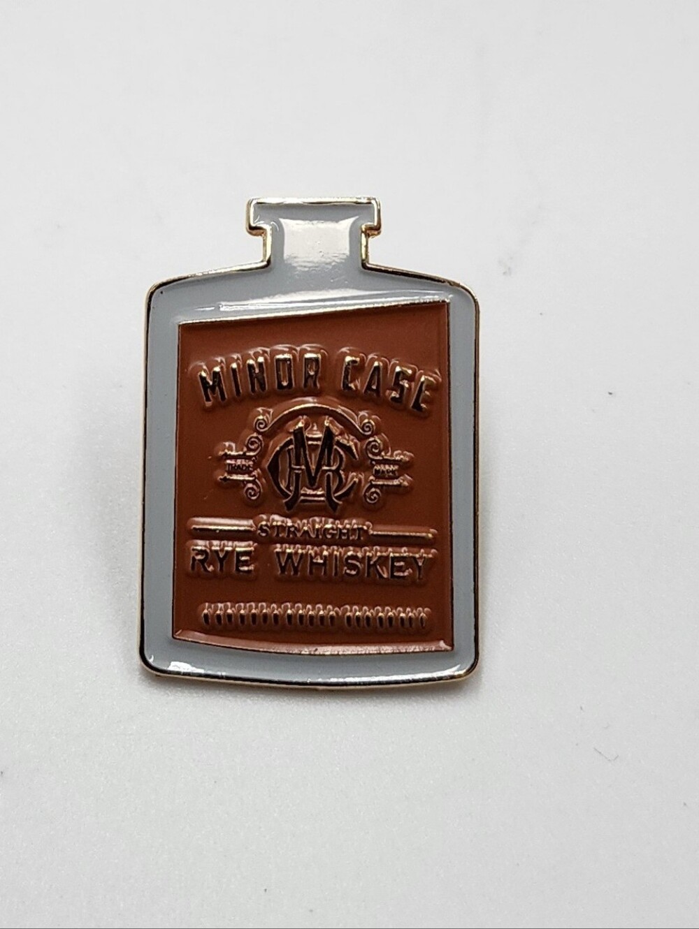 Minor Case Rye Straight Whisky metal lapel pin